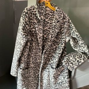 Grey Leopard Coat